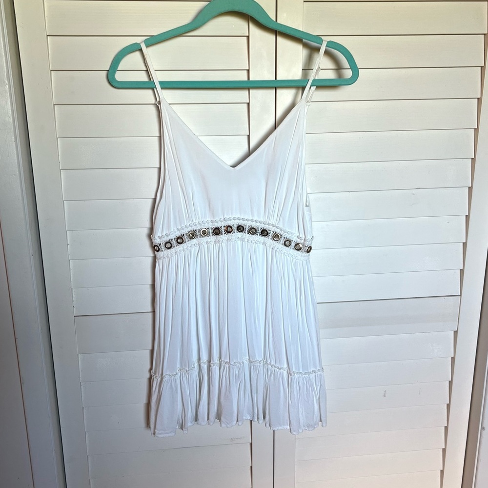 Rayon White dress ( Bamboo blonde ) from Bali Indonesia